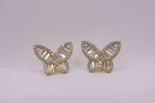 Baguette Butterfly Earrings